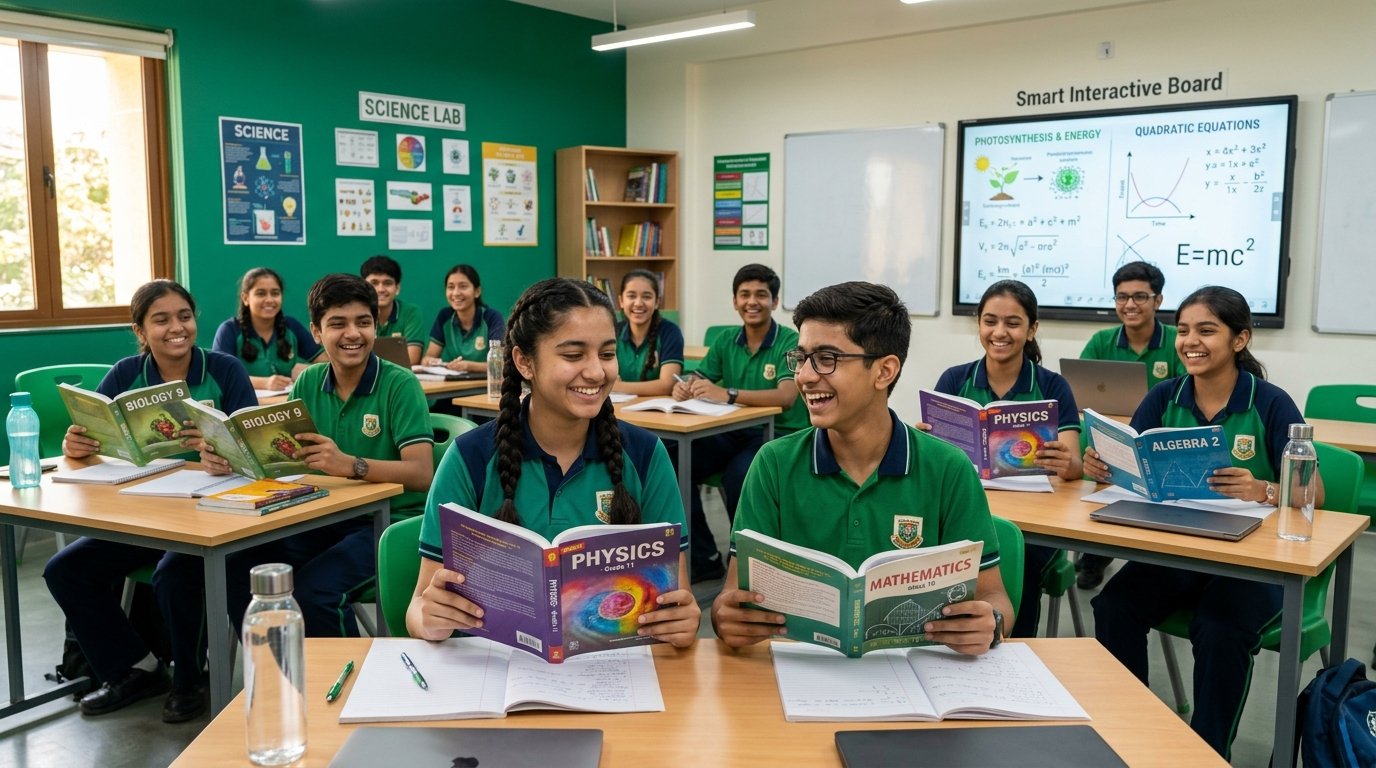 Class 9-10 Students Studying